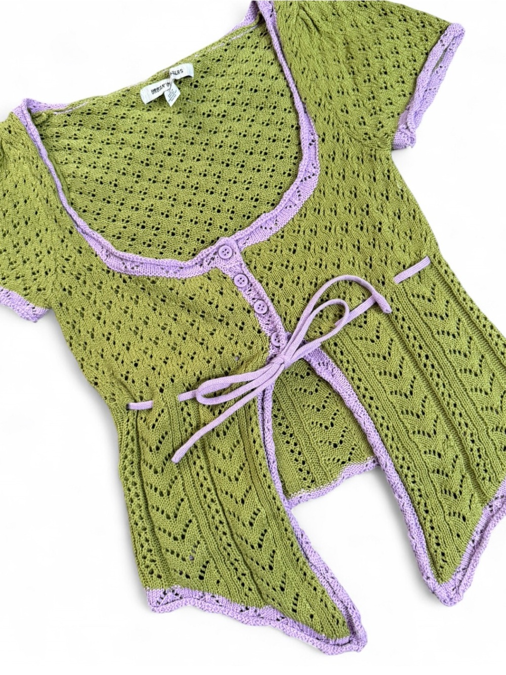 Green and Purple Femme UO Babydoll Top